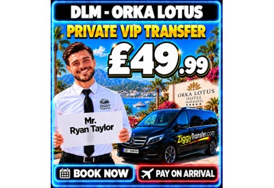 Dalaman to Orka Lotus Beach Hotel Marmaris (İçmeler) 
